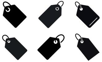 Simple black price tag icon design vector