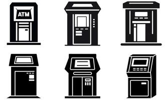 ATM machine logo icon design vector