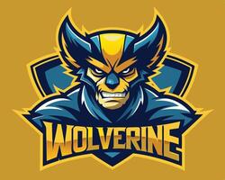 The logo for the team wolverine vector