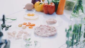 A table with various food items on it video