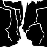 Abstract Black and Gray Cliff Canyon Illustration for Creative Projects vector