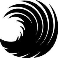 Abstract Black Spiral Pattern Artistic Design for Creative Projects and Decor vector