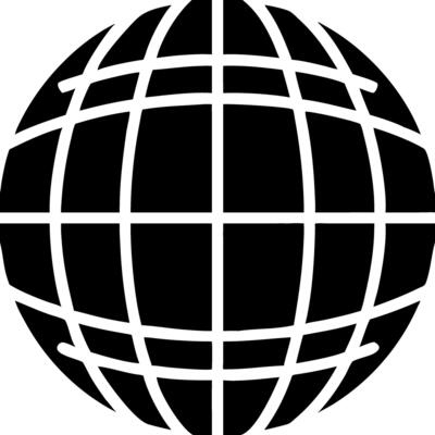 Abstract Black Globe Grid for Global Networking and Communication Design