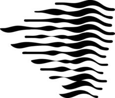 Abstract Black Wave Pattern Design for Decorative and Creative Projects vector