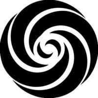 Abstract Black Spiral Swirl Design for Art Projects and Graphic Illustrations vector
