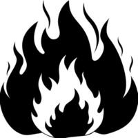 Abstract Black Flame Silhouette Design for Tattoos and Graphic Projects vector