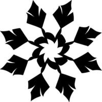 Abstract Geometric Symmetrical Leaf Pattern Design for Decor and Crafts vector