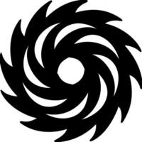 Abstract Spiral Swirl Black Pattern Circular Design for Tattoo and Artistic Projects vector