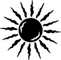 Abstract Sunburst Silhouette Design with Radiating Rays vector