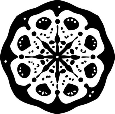 Abstract Symmetrical Black Mandala Design for Art and Decoration