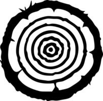 Abstract Tree Rings for Nature Design and Coloring Books vector