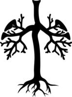 Anatomical Tree Symbolizing Lungs and Nature Illustration for Health Concepts vector