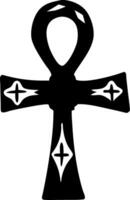 Ancient Egyptian Ankh Cross Symbol for Graphic Design and Tattoo Art vector
