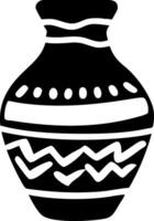 Ancient Clay Pottery Silhouette for Crafts and Design Projects vector