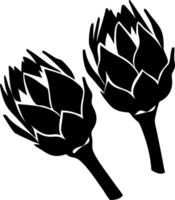 Artichoke Silhouette Illustration for Graphic Design and Creative Projects vector