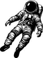 Astronaut Floating in Space Illustration for Design Projects and Art vector
