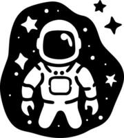 Astronaut Illustration in Space with Stars Design for Decoration and Craft Projects vector