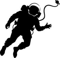 Astronaut Silhouette Illustration for Space Exploration Design Projects vector