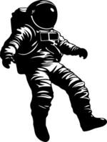 Astronaut Silhouette in Spacesuit Art for Design and Inspiration vector