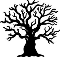 Bare Tree Silhouette Illustration for Nature and Design Projects vector