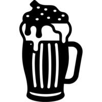 Beer Mug Silhouette with Foam Ideal for Pub Logo and Menu Design vector
