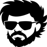 Bearded Man Silhouette with Sunglasses Graphic for Design and Art Projects vector