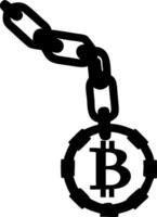 Bitcoin Blockchain Chain for Cryptocurrency Design and Technology Concepts vector