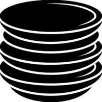 Black Abstract Stacked Discs Design for Modern Art and Graphic Projects vector
