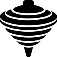 Black Abstract Spiral Top Illustration for Design and Art Projects vector