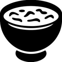Black and White Bowl of Soup Illustration for Menu Design and Culinary Projects vector