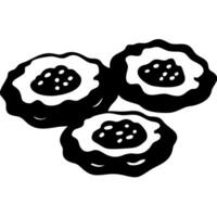 Black and White Cookie Illustration Ideal for Culinary Designs vector