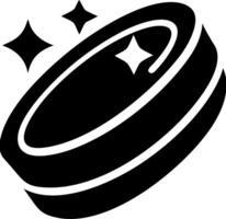 Black and White Shiny Coin with Star Accents for Digital Use and Design Projects vector