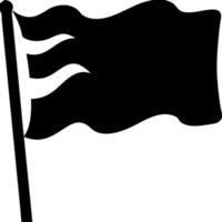 Black Flag Silhouette for Graphic Design and Education Material Use vector