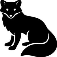 Black Fox Silhouette Art for Graphic Design and Craft Projects vector