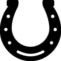 Black Horseshoe Symbol for Good Luck Illustration for Craft and Design Projects vector