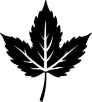 Black Leaf Silhouette Autumn Nature Design for Art and Craft Projects vector