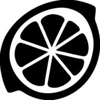 Black Lemon Slice Graphic for Creative Design Projects and Visual Artworks vector