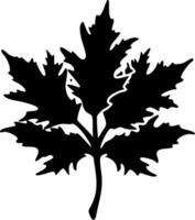 Black Maple Leaf Silhouette for Nature Art and Design Projects vector
