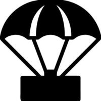 Black Parachute for Delivery Apps Travel Design Projects and Adventure Themes vector