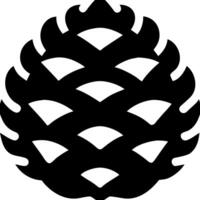 Black Pine Cone Silhouette Design for Nature Art Projects vector
