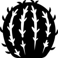 Black Silhouette Cactus Abstract Design for Artistic Applications and Decor vector