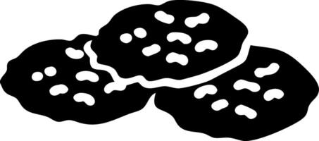 Black Silhouette Cookie For Baking And Culinary Design Projects vector
