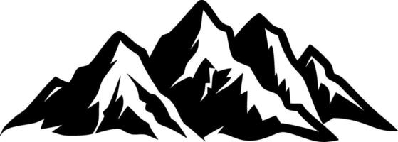Black Silhouette Mountain Range Illustration for Tattoos and Design Projects vector