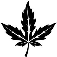 Black Silhouette of Maple Leaf for Design and Print Applications vector