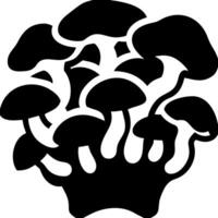 Black Silhouette of Wild Mushrooms for Design and Illustration Projects vector
