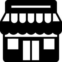 Black Silhouette Shop Front for Retail Merchandise and Small Business Design vector