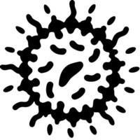 Black Splash Abstract Virus Illustration for Science and Health Projects vector