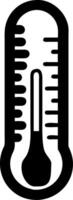 Black Thermometer for Temperature Measurement and Weather Applications Art vector
