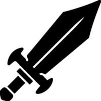 Black Sword for Gaming Logos and Medieval Fantasy Design vector