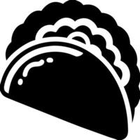 Black Taco Silhouette for Food Apps and Menus vector